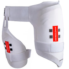 Gray-Nicolls All In One Academy Cricket Thigh Pads - Size: RH - Youth - White