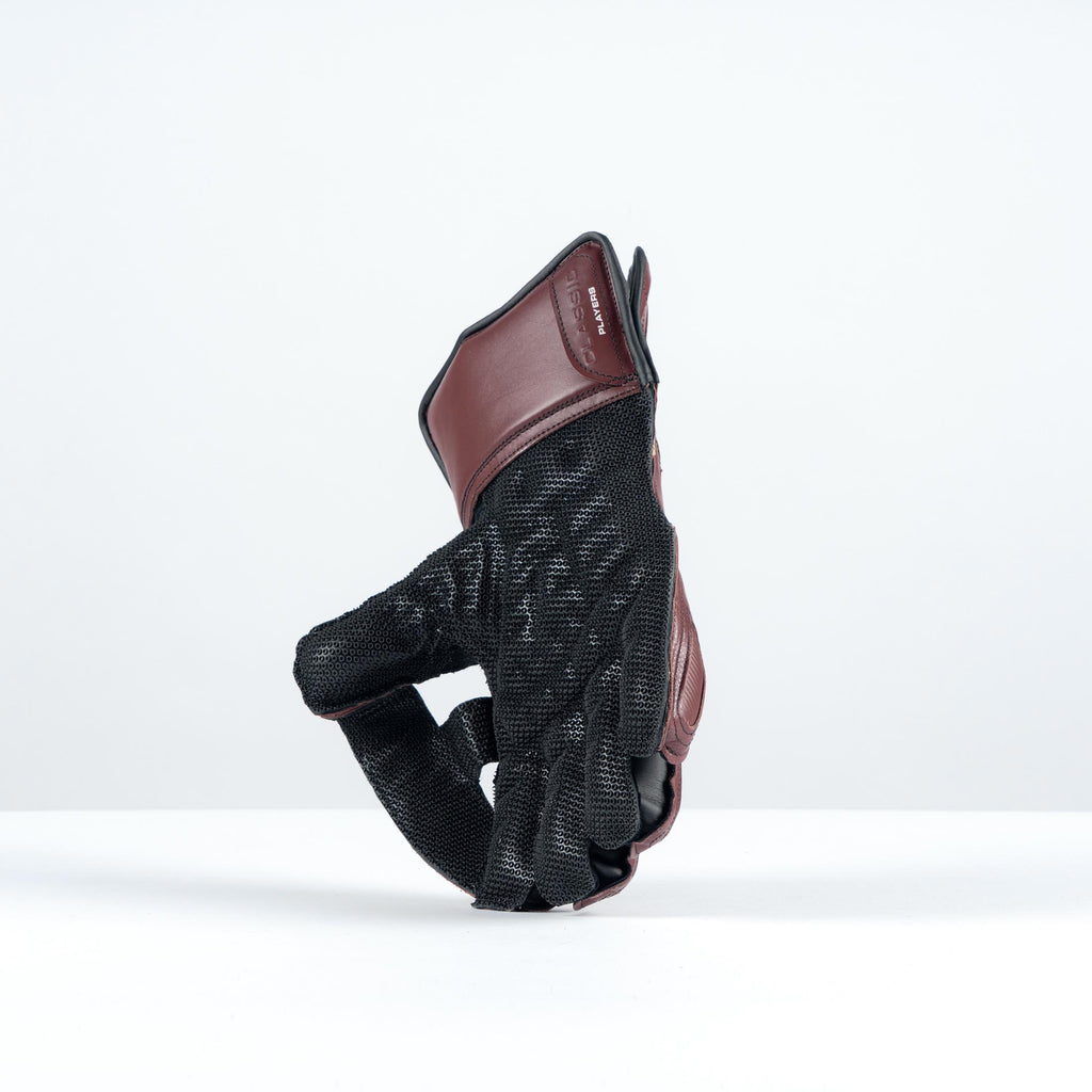 Gray-Nicolls Classic Players Edition Adult Wicketkeeping Glove - Maroon - Size: Large - White