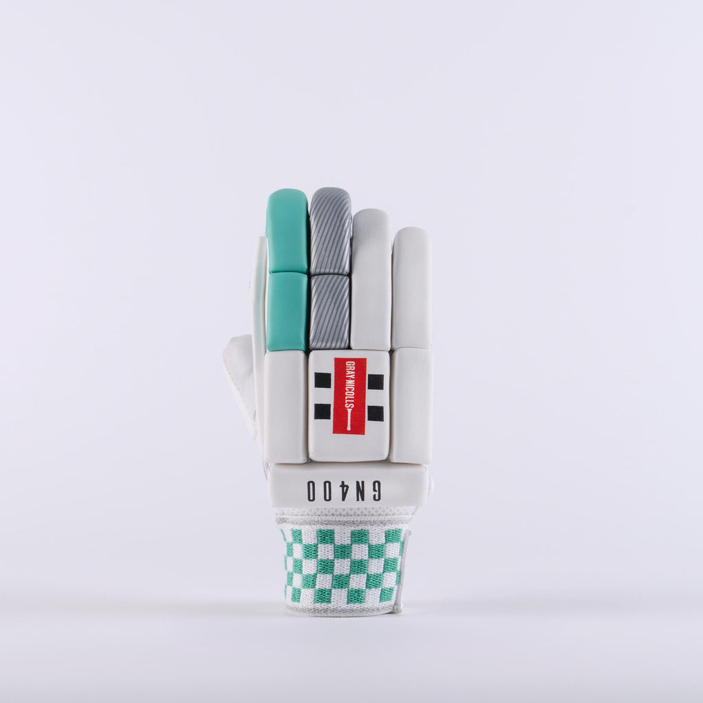 Gray-Nicolls GN400 GEM Batting Gloves - Size: RH - Gem - White/Aqua