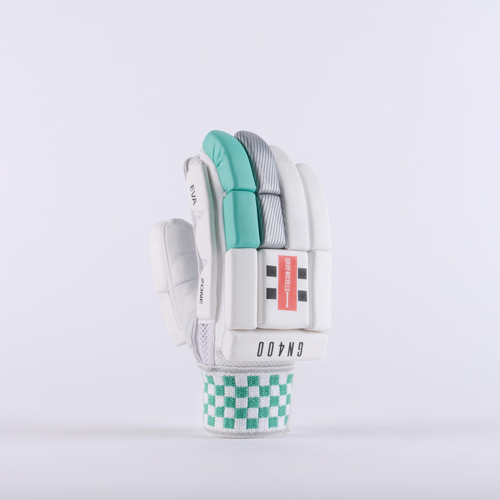 Gray-Nicolls GN400 GEM Batting Gloves - Size: RH - Gem - White/Aqua