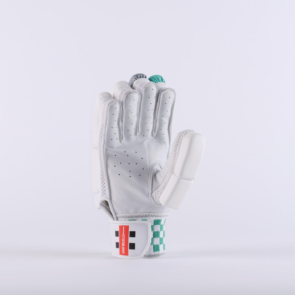 Gray-Nicolls GN400 GEM Batting Gloves - Size: RH - Gem - White/Aqua